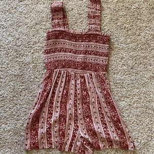 American Eagle floral smocked romper